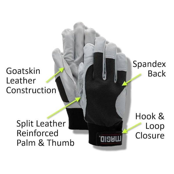 MECH201 Goatskin Leather Palm Mechanics Glove